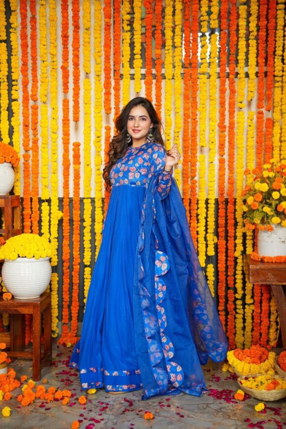 Ridhi blue maxi set - Image 2