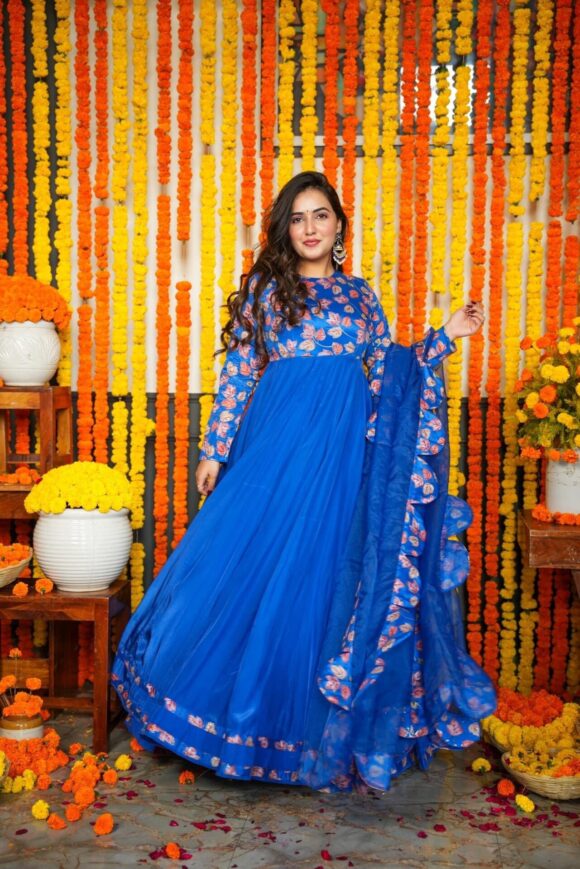 Ridhi blue maxi set - Image 7