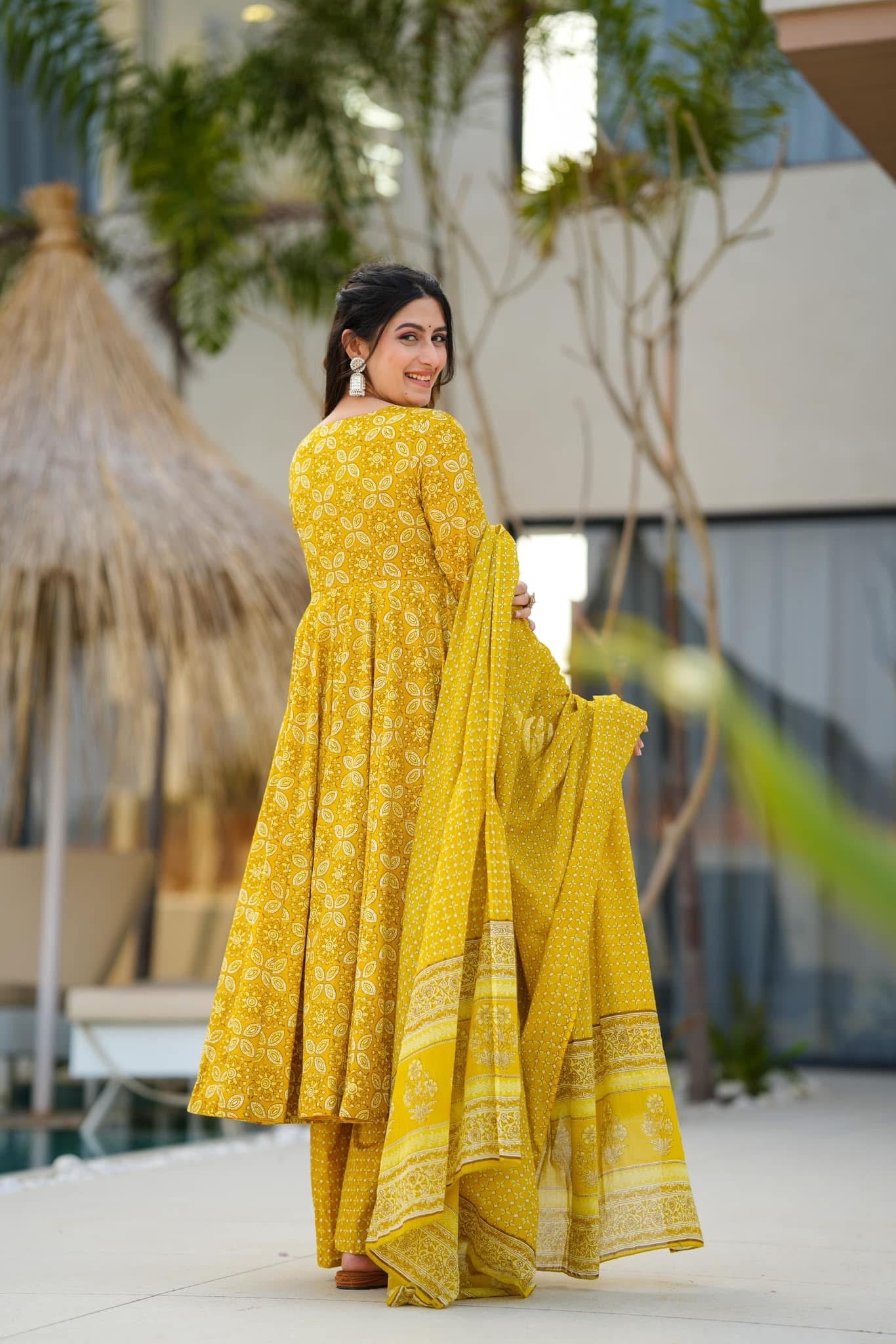 Vastra yellow cotton suit set - Everything Inc.