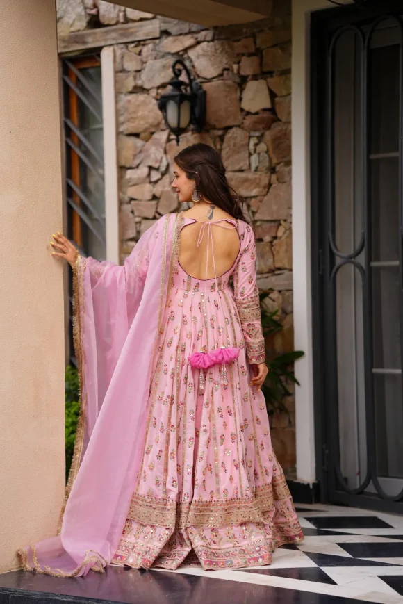 Mehfil Pink Maxi Set - Image 6