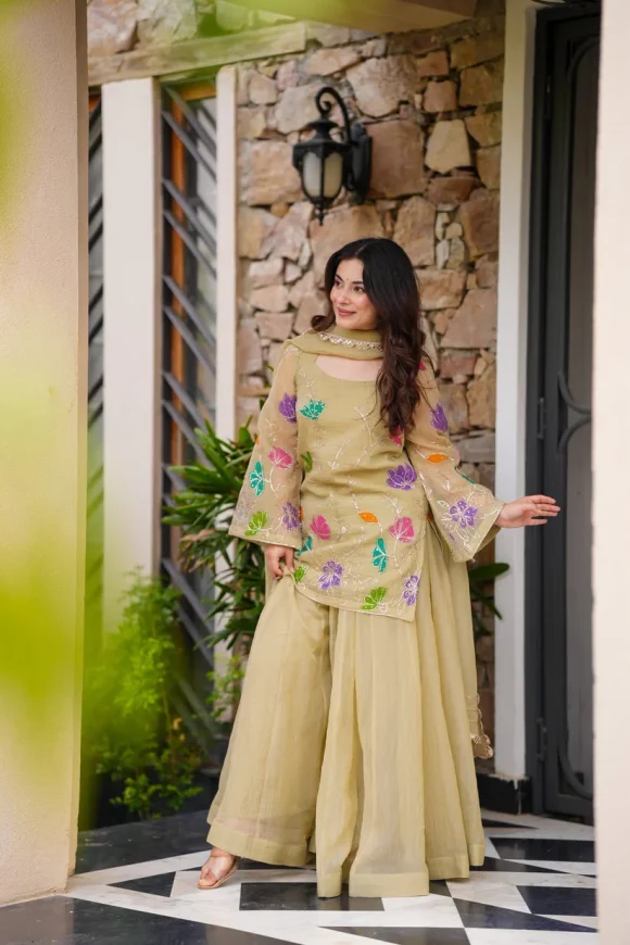Kyra Organza Kurta Set - Image 3