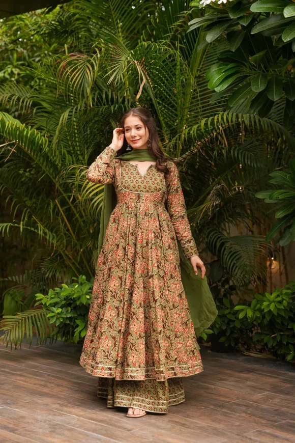 Floral Rustique Cotton Suit Set - Image 3